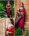 Latest Arrival of Soft Silk Jacquard Saree thumb 3
