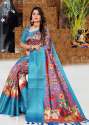 Soft Silk Kalamkari Handpicked Print Saree thumb 1