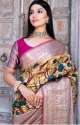 Beige Color Kalamkari Sarees. thumb 3