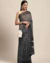 Designer Black Color Dupion  Fabric Saree