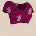 Ladies Designer Wine Color Banaras Saree thumb 4