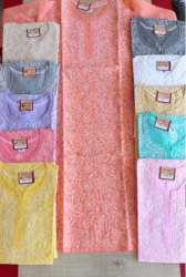 Regular Wear Chikan Work Kurti 
