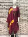 Maroonish Kurti WIth Pant n Dupatta Set 