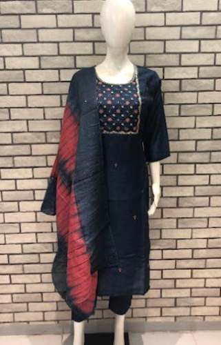 Stylish Blue Readymade Kurti Set  by Shree Ganpati Shopping Mart