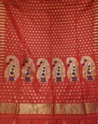 Handloom Red Banarasi Silk Saree