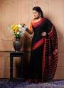 New Collection Black Printed Saree At Wholesale thumb 1