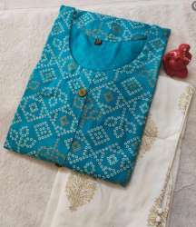 Woman fancy bandhni Kurtis pant set	