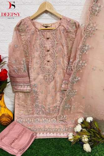 Pure organza Ready made Suit by DEEPSY SUITS by LIBAAS E HAYA