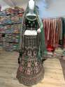 Elegant Green Embroidered Lehenga choli