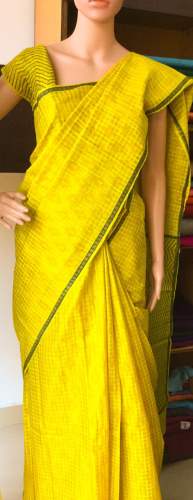 Sunny Yellow Silk Saree in Kottayam by Mithra Boutique