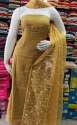 Mustard Yellow Embroidered Dress Material