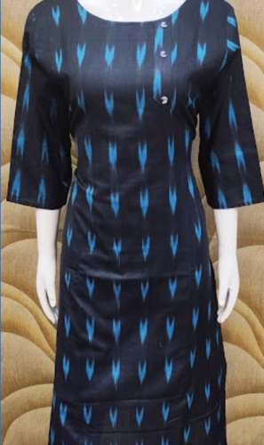 Regular Wear Blue Straight Kurti  by JK Saree Centre