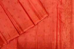 Ruby Red Tussar Silk Saree at Wholesale Rate 