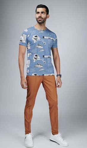 New Mens Printed T Shirt At Wholesale Price by Sharda Traders