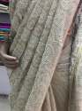 Party Wear Tussar Chikan Work Saree 