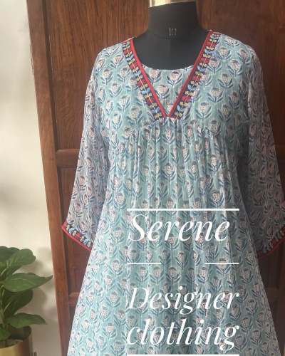 Fancy Cotton Printed Kurti  by Serene Designer Clothing