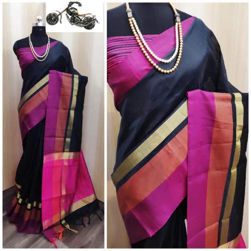 Fancy Khadi Cotton Silk Saree  by Meraki Designers Hub