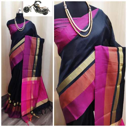 Fancy Khadi Cotton Silk Saree 