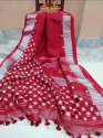 Pure Linen Cut Work Saree thumb 1