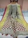Pure Linen Cut Work Saree thumb 4