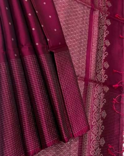 Pure Handloom Silk Saree With Tissue Border