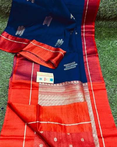 Pure Tussar Silk Banarasi Handloom Saree by SILK QUEST