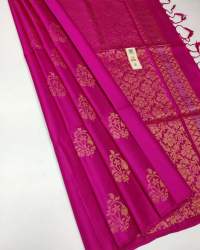 Silver and Gold Zari Butti Pure Silk Saree