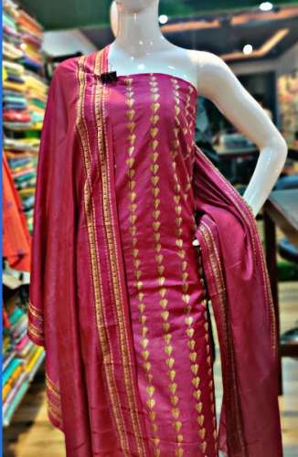 South Indian Pink Dress Material 