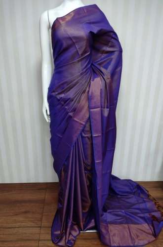 Tissue Staple Copper Zari Silk Saree by Stachis Fashion Hub
