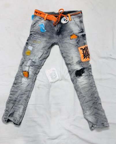 New Grey Funky Faded Jeans by Falak Fashion