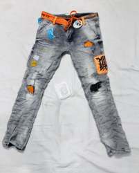 New Grey Funky Faded Jeans