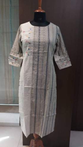 Striped Design Cotton Kurti in Kottayam 