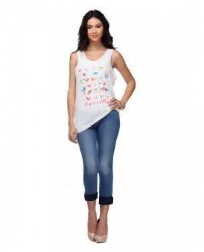 Ladies White Tank Top