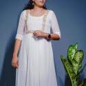 A line Georgette Hand Work Kurti