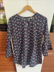 Regular Wear Blue Printed Western Tops