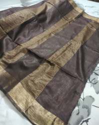 New Brown Handloom Cotton Saree For Women
