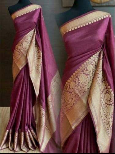 Buy Plain Handloom Saree For Women by Nadeem Handloom