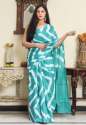 New Sky Blue Leheriya Saree At Wholesale