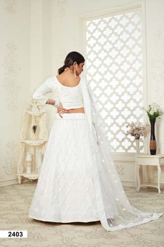 - BUTTERFLY NET WITH FULL EMBROIDERY LEHENGA CHOLI