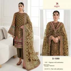 1069 by DEEPSY SUITS Organza Pakistani Suit 