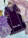 ADORABLE HEAVY VELVET SEQUENCE EMBROIDERY WORK SUIT WITH PANT AND DUPATTA thumb 3