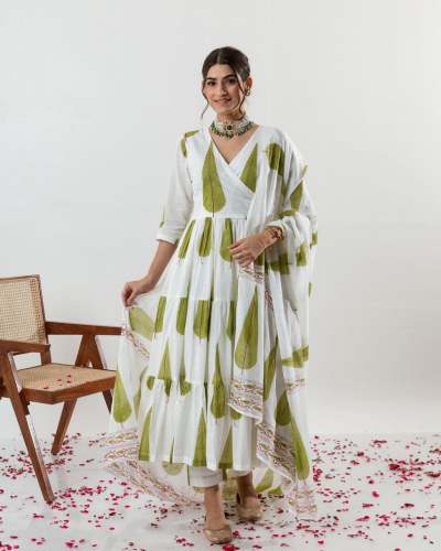  Angrakha style mulmul cotton kurta