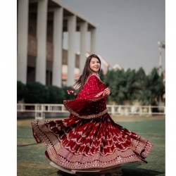 Attractive Party Wear Embroidered Georgette Lehenga choli 