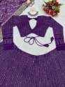 Attractive Purple Faux Georgette Lehenga Choli  thumb 1