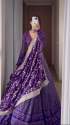 Attractive Purple Faux Georgette Lehenga Choli  thumb 3