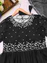 B;ack Color Beautiful  Embroidery Thread Work Georgette Gown thumb 3
