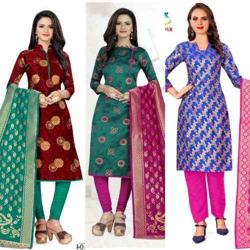 BANARASI JACQUARD UNSTITCH SUIT