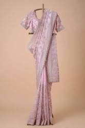 beautiful Designer Saree on Heavy Chinon Silk Fabric