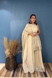 Beautiful Festival Wear Womens Sharara Set With Heavy Embroidery