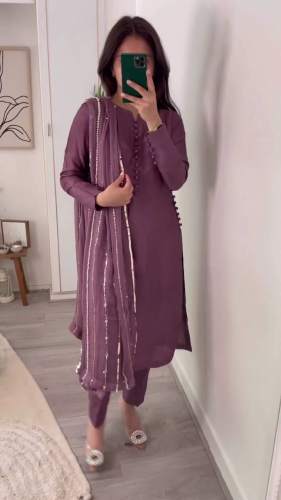 Beautiful Heavy Faux Georgette Kurti Pant Set 